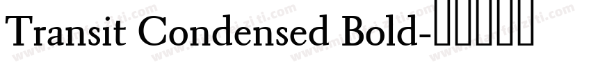 Transit Condensed Bold字体转换